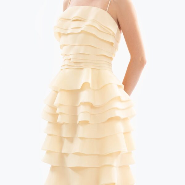 Layered Organza Long Dress - Image 6
