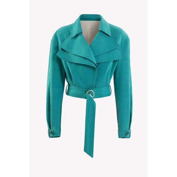 Saiid Kobeisy Linen Jacket And Ruffled Dress, view 3