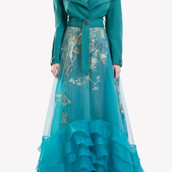 Linen Jacket And Ruffled Dress - Image 5