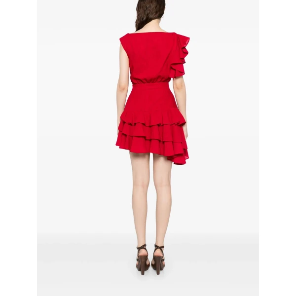 Saiid Kobeisy Linen Short Dress, view 3