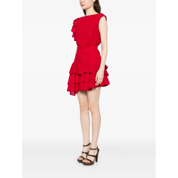 Saiid Kobeisy Linen Short Dress, view 4