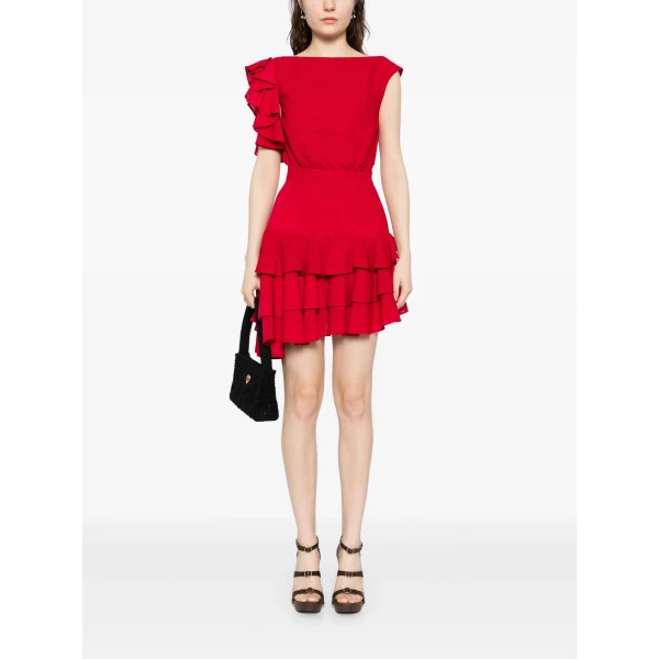 Saiid Kobeisy Linen Short Dress, view 5