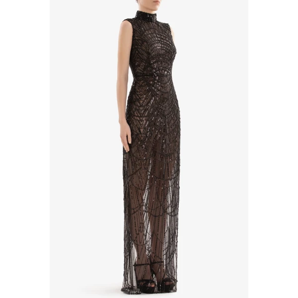 Long Beaded Dress - Image 6