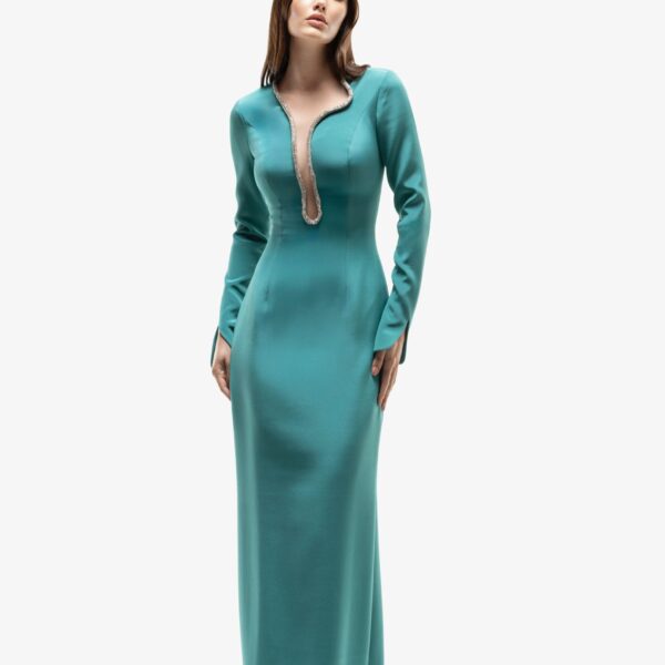 Long Dress With Crystal Embellishment - Image 5