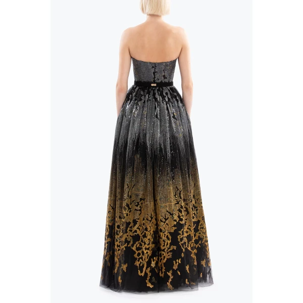 Saiid Kobeisy Long Embellished Gown, view 3