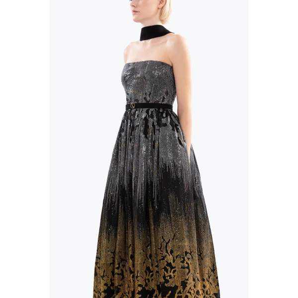 Saiid Kobeisy Long Embellished Gown, view 6