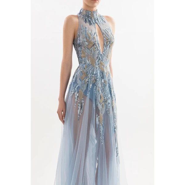 Long Embroidered Dress - Image 6