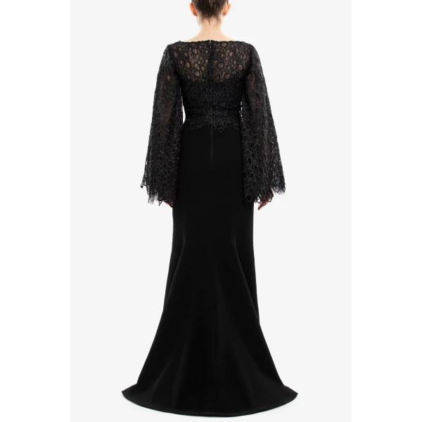 Saiid Kobeisy Long Guipure Dress, view 6