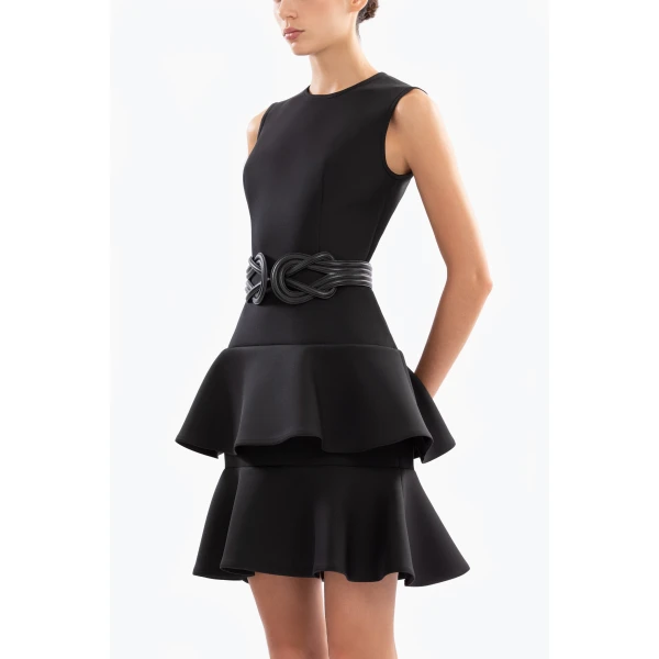 Saiid Kobeisy Midi Ruffled Dress, view 4