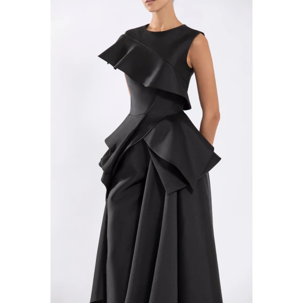Saiid Kobeisy Mikado Asymmetrical Pants, view 4