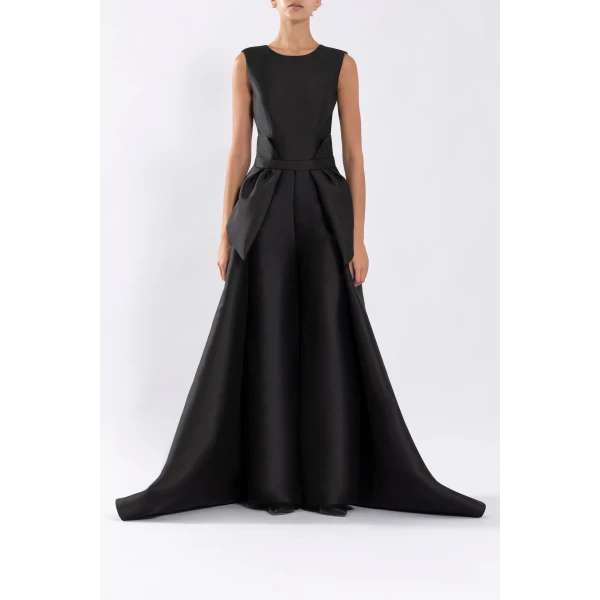 Saiid Kobeisy Mikado Classic Jumpsuit With Detachable Overskirt, view 5