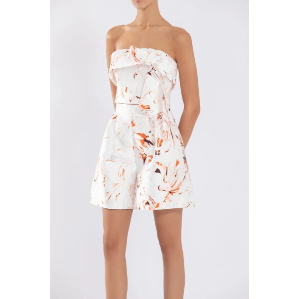 Saiid Kobeisy Mikado Flared Shorts With Print, view 6