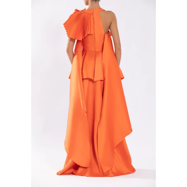 Saiid Kobeisy Mikado Jumpsuit With Asymmetrical Cuts And Matching Embroidery, view 3