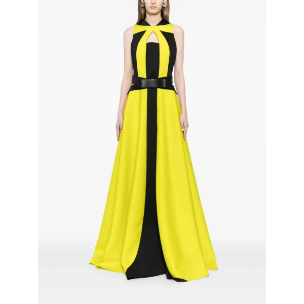 Saiid Kobeisy Neoprene Dress With Contrasting Cuts, view 2