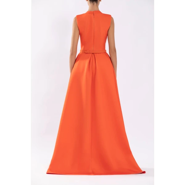 Saiid Kobeisy Neoprene Dress With High-Low Skirt, view 3