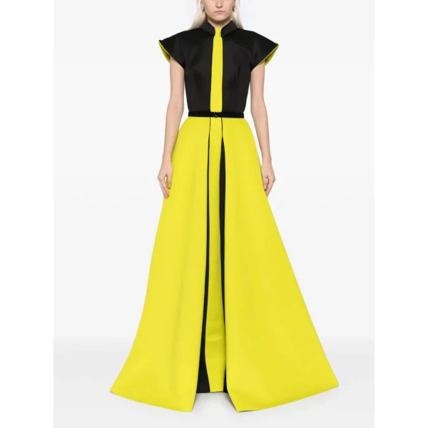 Saiid Kobeisy Neoprene Dress With Wide Shoulders, view 2