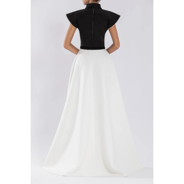 Saiid Kobeisy Neoprene Dress With Wide Shoulders, view 6