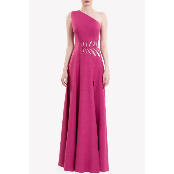 Saiid Kobeisy One Shoulder Cut-Out Dress, view 3
