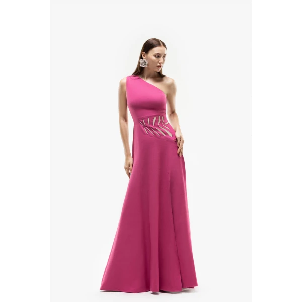 Saiid Kobeisy One Shoulder Cut-Out Dress, view 5