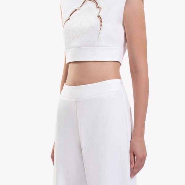 Perforated Denim Top - Image 6