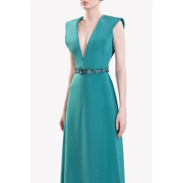 Saiid Kobeisy Plain Crepe Dress, view 6