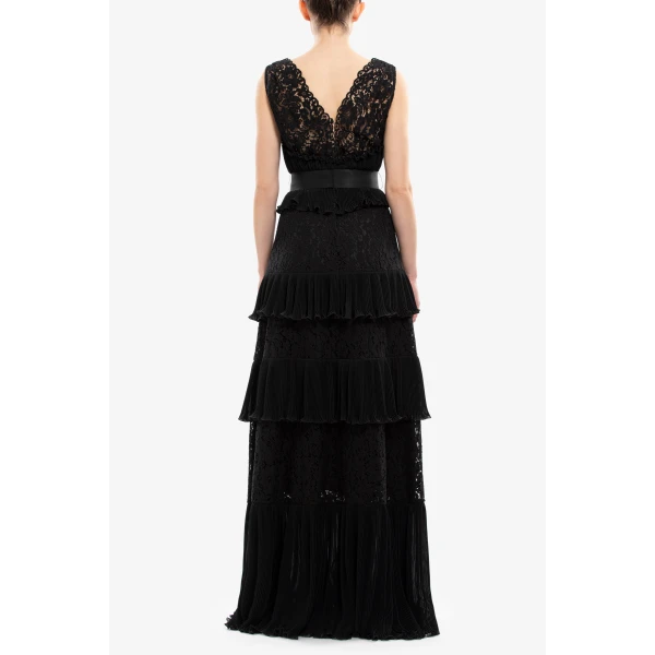 Saiid Kobeisy Pleated Lace Dress, view 4