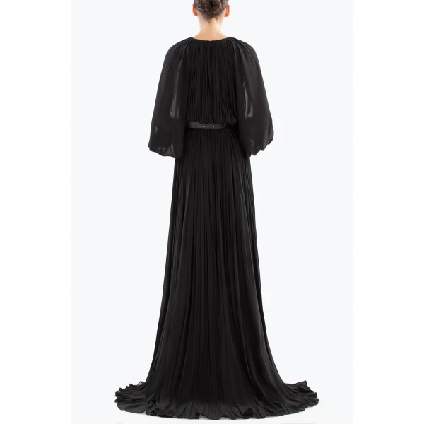 Saiid Kobeisy Pleated Long Dress, view 3