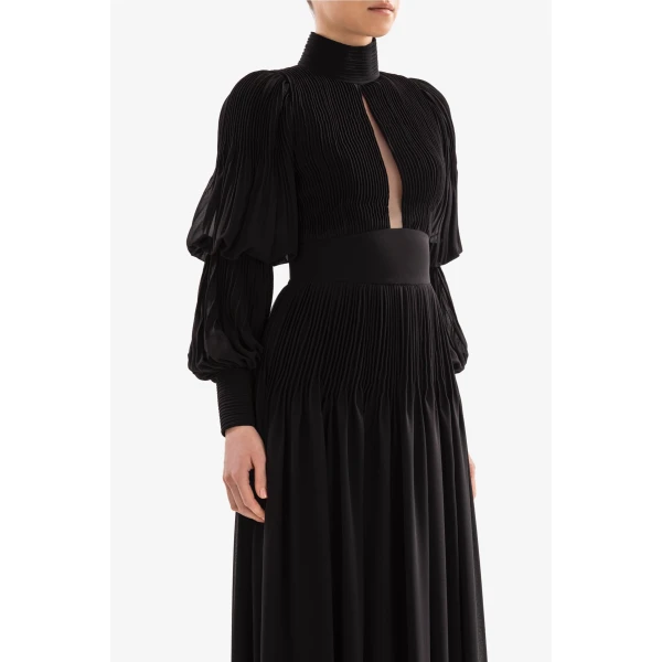 Pleated Midi Dress - Image 6