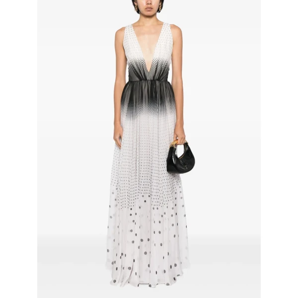 Saiid Kobeisy Polka Dot-Print Gradient-Effect Dress, view 2