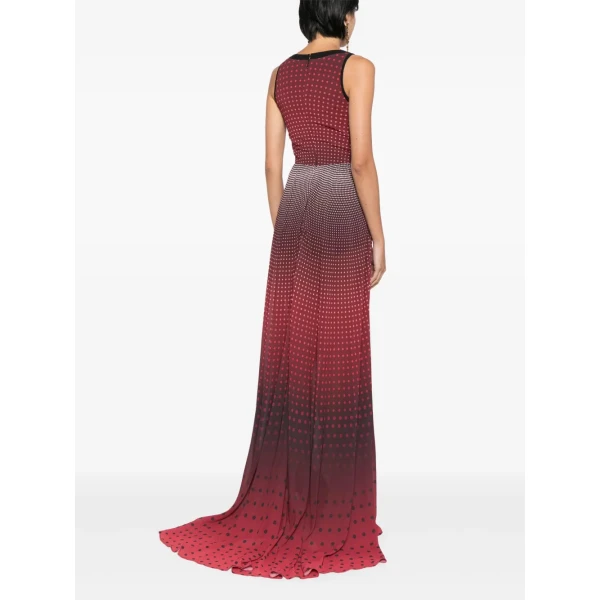 Saiid Kobeisy Polka Dot Print Gradient Effect Dress, view 3
