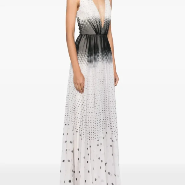 Polka Dot-Print Gradient-Effect Dress - Image 6