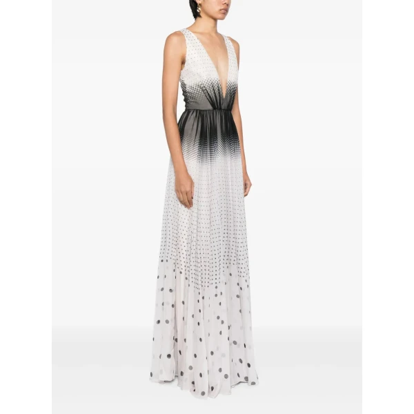 Saiid Kobeisy Polka Dot-Print Gradient-Effect Dress, view 6