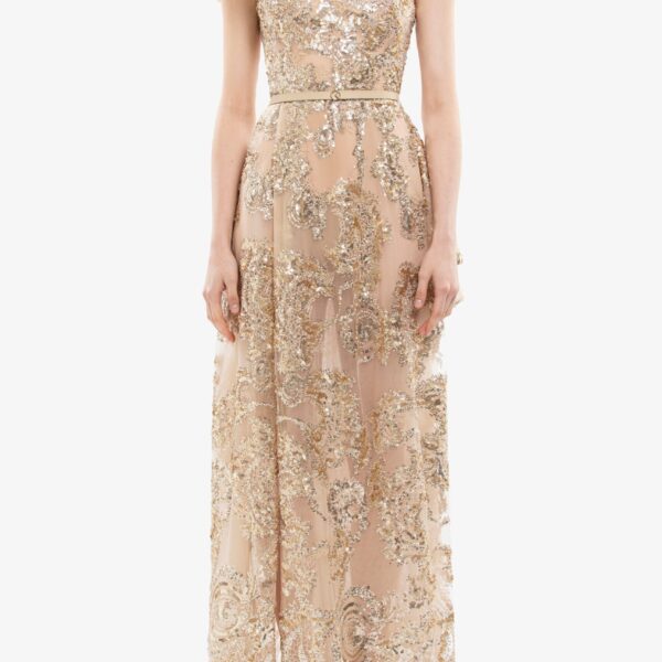 Ruffle Embroidered Long Dress - Image 5