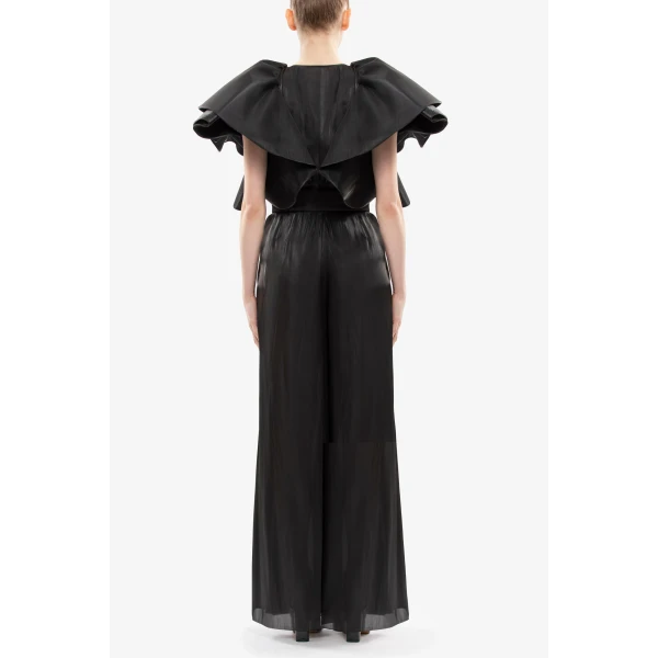 Saiid Kobeisy Ruffled Bodysuit, view 4