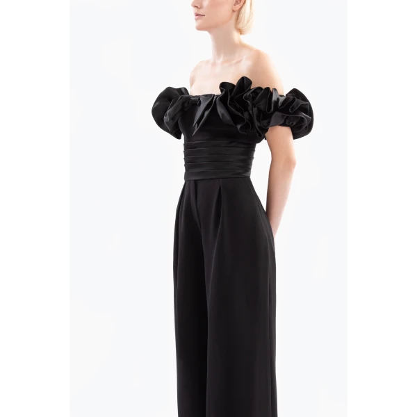 Saiid Kobeisy Ruffled Corset Top, view 6