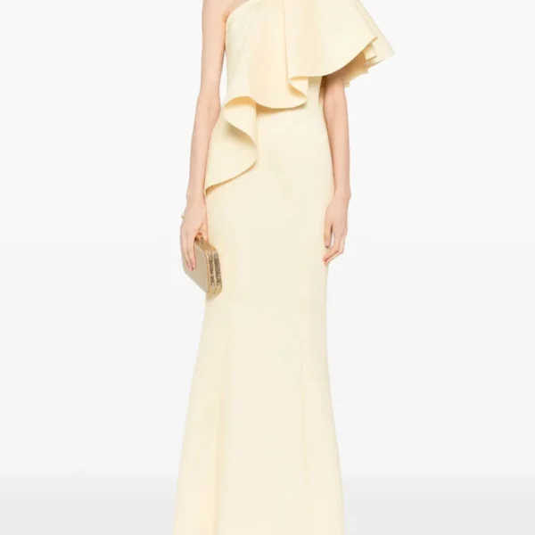 Ruffled Scuba Long Dress - Image 5