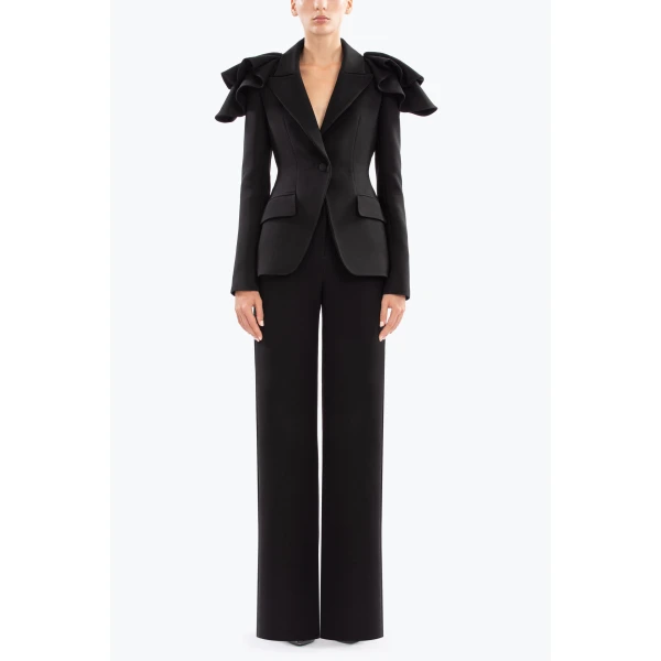 Saiid Kobeisy Ruffled Tailored Jacket, view 2