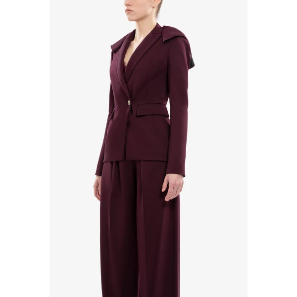 Saiid Kobeisy Ruffled Tailored Jacket, view 3
