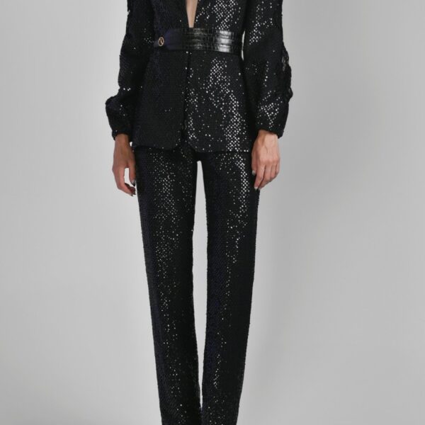 Sequin Straight Fit Pants - Image 5