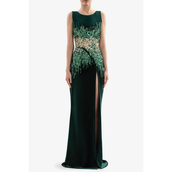 Sequin Velvet Dress - Image 5
