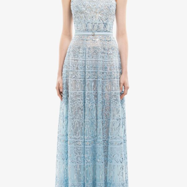 Strapless Beaded Tulle Dress - Image 5