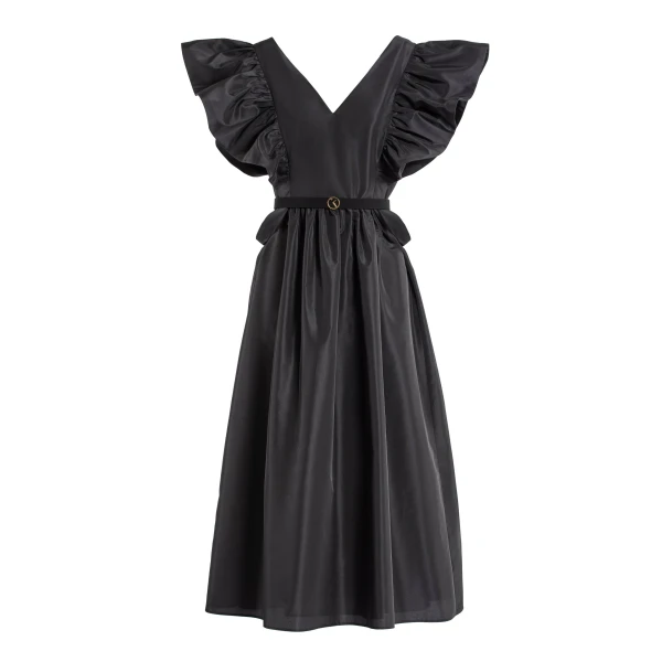 Saiid Kobeisy Taffeta Dress With Gathered Sleeves