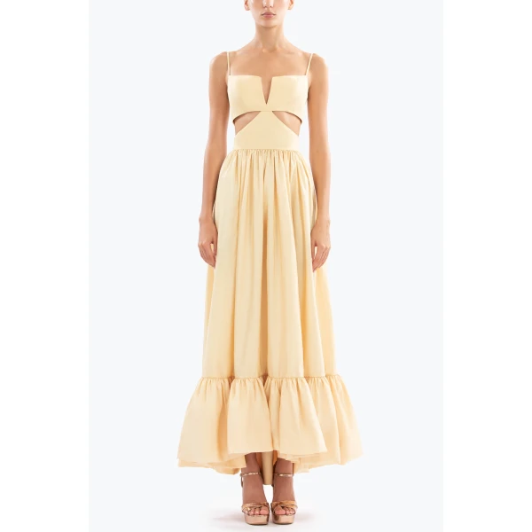 Saiid Kobeisy Taffeta Midi Dress, view 2