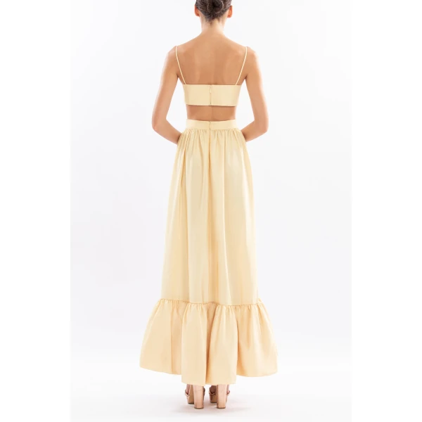 Saiid Kobeisy Taffeta Midi Dress, view 3