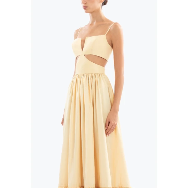Saiid Kobeisy Taffeta Midi Dress, view 6