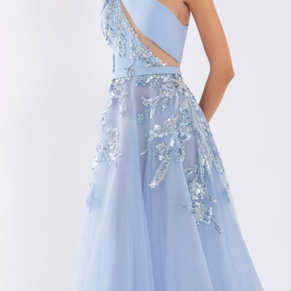 Tulle Beaded Dress With Floral Beading - Image 6