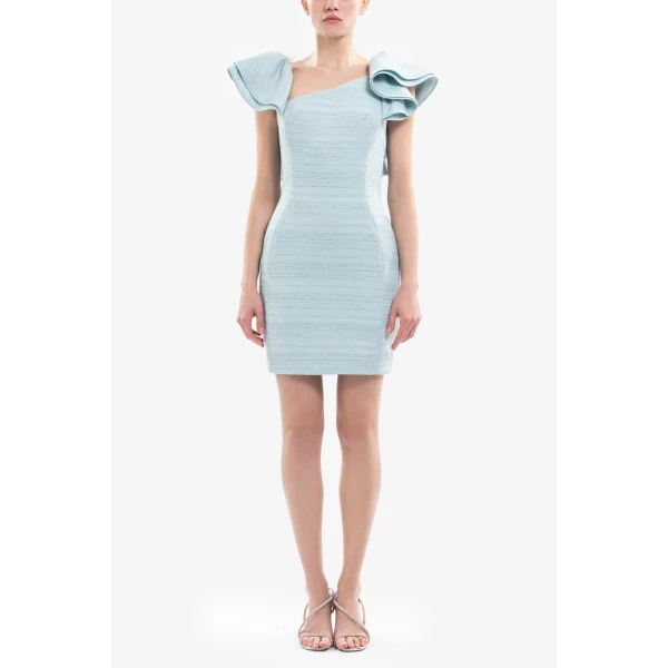 Saiid Kobeisy Tweed Short Dress, view 2