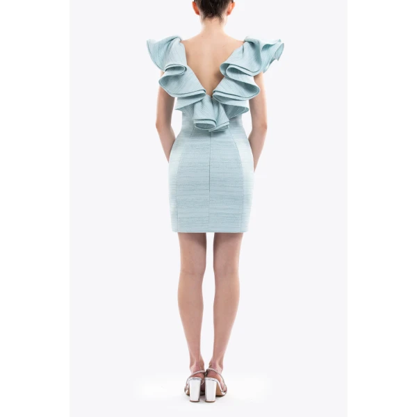 Saiid Kobeisy Tweed Short Dress, view 3