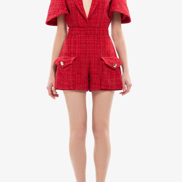 Tweed Short Jumpsuit - Image 5