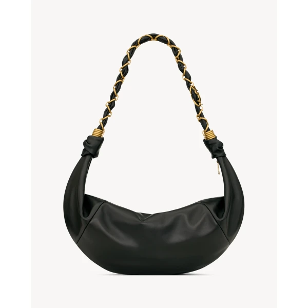 Saint Laurent AMALIA hobo in lambskin, view 3